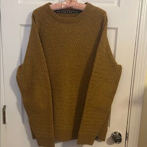 Fat Face Men's Crewneck Sweater in Mustard